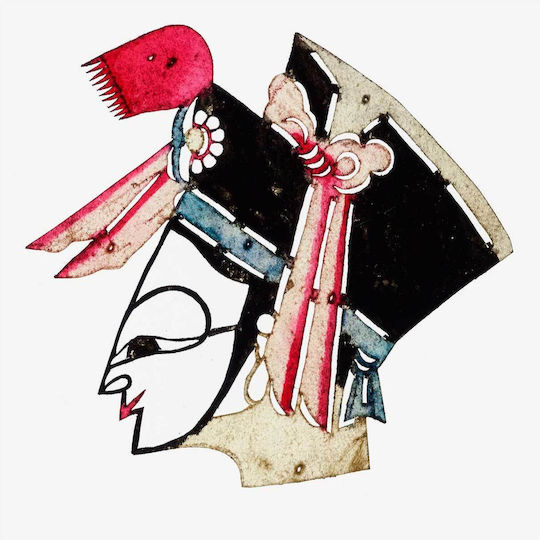 One From A Collection Of 117 Shadow Puppet Heads Gemälde auf Leinwand 110x110cm