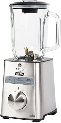 Estia Blender for Smoothies with Glass Jug 1.5lt 1000W Inox