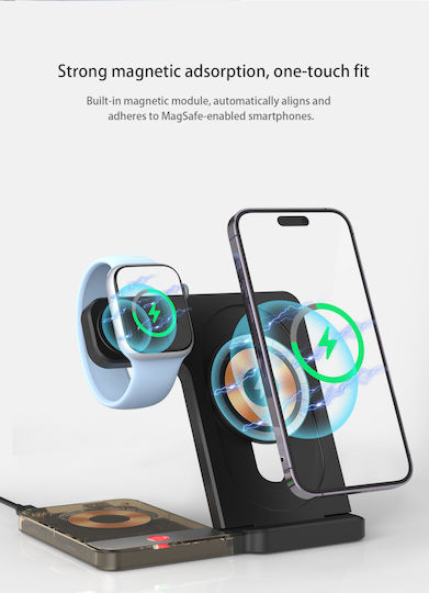 Fujia Ασύρματος Φορτιστής (Qi Pad) 15W Μαύρος (Fujia)