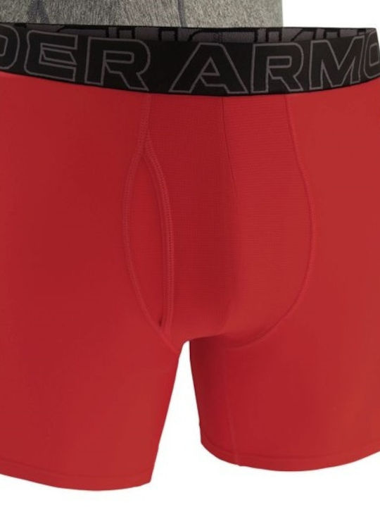 Tech 6in Men's Boxers Black/Grey/Red 3Pack