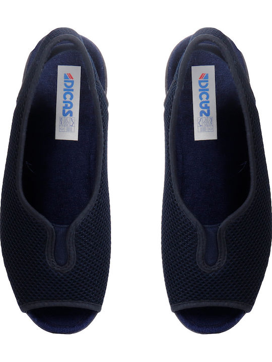 Women's Fabric Platform Shoes Blue