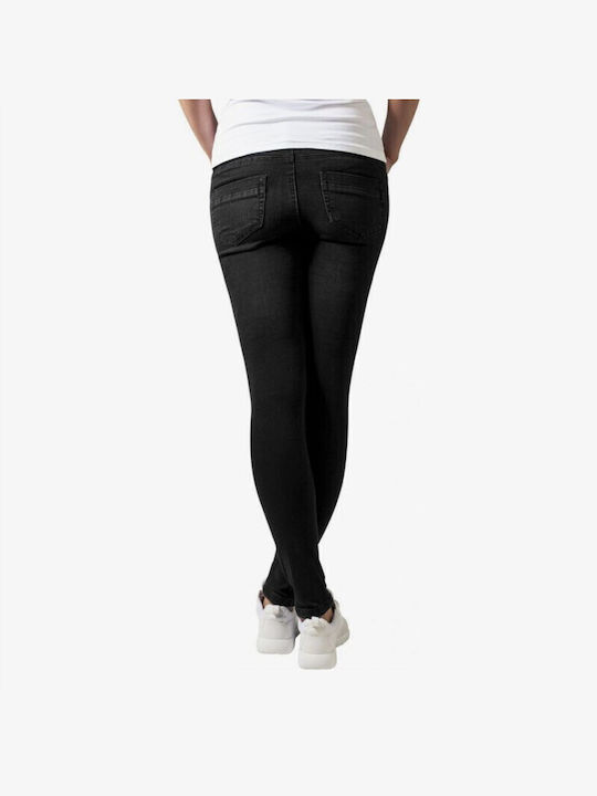 Urban Classics Women's Jean Trousers with Rips Black