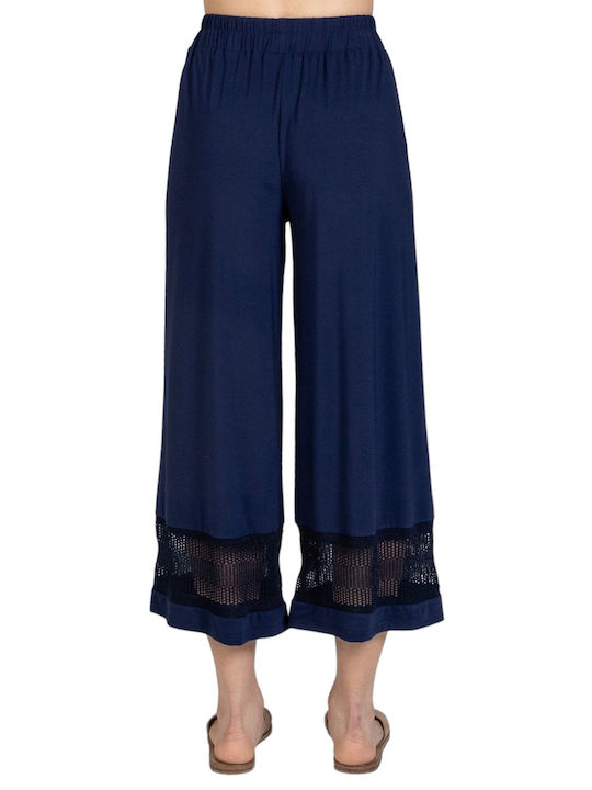 Aggel Femei Tesatura Capri Pantaloni Blue