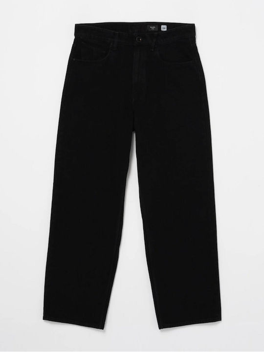 Billow Men's Jeans Pants with Loose Straight Fit Black