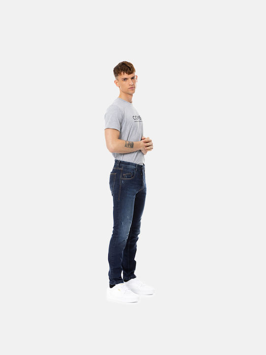 Royal Ανδρικό Παντελόνι Τζιν Ελαστικό με Skinny Εφαρμογή Navy-blue