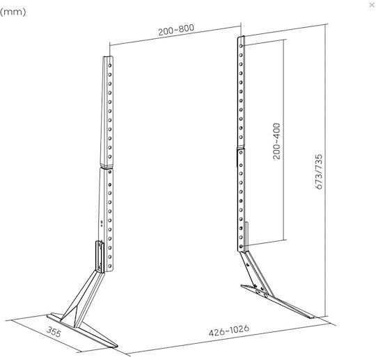 Kruger & Matz 90011-424 Επιτραπέζια Βάση Τηλεόρασης