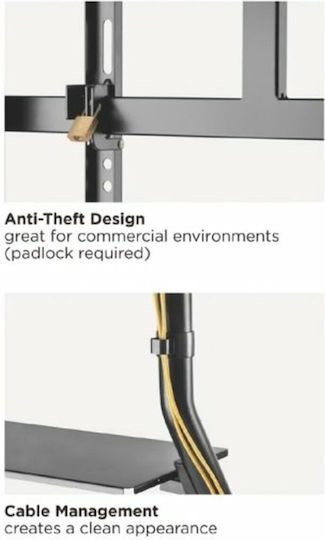 Equip 650608 TV Mount Floor up to 80" Silver