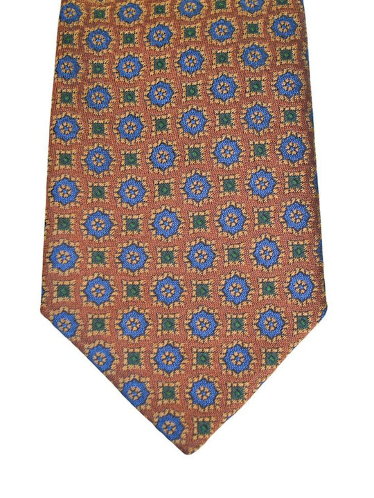 Octopus Men's Tie Silk Printed in Brown Color