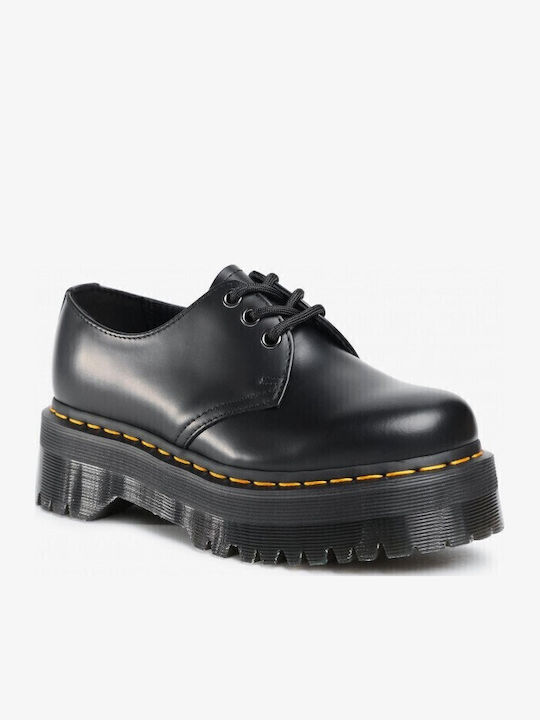 1461 Quad Men's Leather Casual Shoes Black