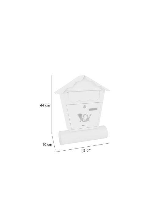 Strend Pro Cutie Poștală pentru Exterior Metalic în Culoarea Alb 44x37x10cm 252190 Strend Pro Cutie Poștală pentru Exterior Metalic în Culoarea Alb 44x37x10cm 252190
