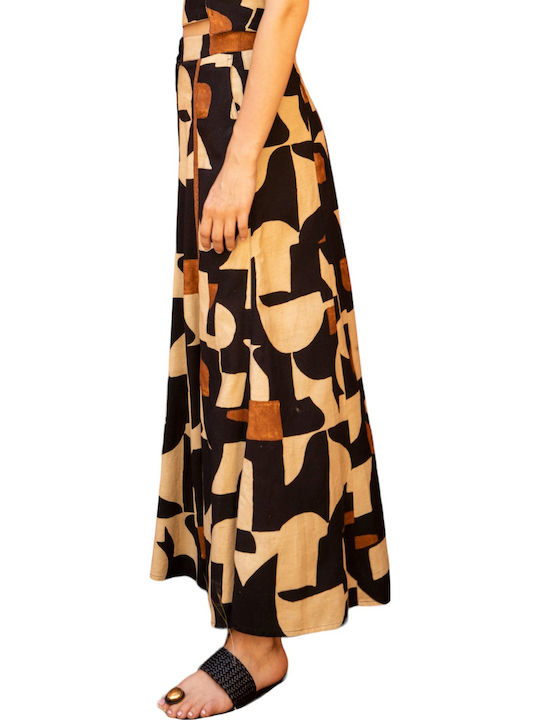 Linen Maxi Skirt Multi