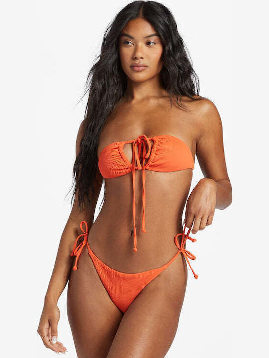 Padded Triangle Bikini Top Tanlines Coral Craze Striped