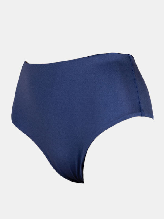 Costum de baie Brazil Slip Rock Club Everblue Bikini inferioare Talie înaltă Fit regulat Lycra
