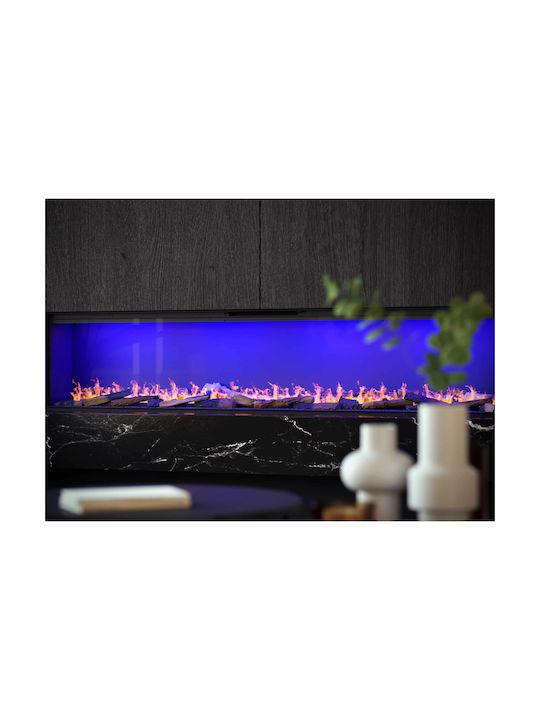 Faber Wall Mounted Electric Fireplace 2000W 121x80cm Black