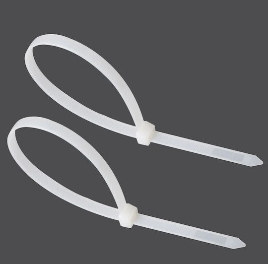 Legături Cablu Plastice 100mmx2.5mm În Culoare Albă 100 Bucăți ZK11133QWS48