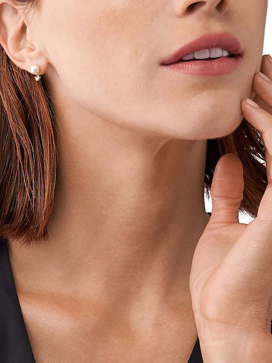 Emporio Armani Earrings made of Silver Gold Plated with Pearls