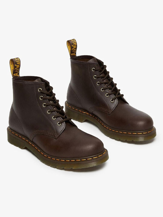 Dr. Martens 101 Crazy Horse Δερμάτινα Καφέ Ανδρικά Μποτάκια