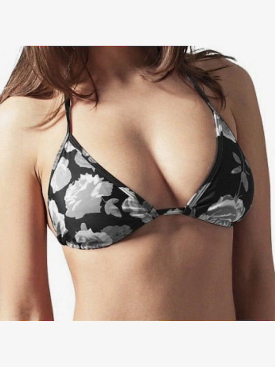Urban Classics Women Triangle Bikini Flower Black Tb1168-flblk