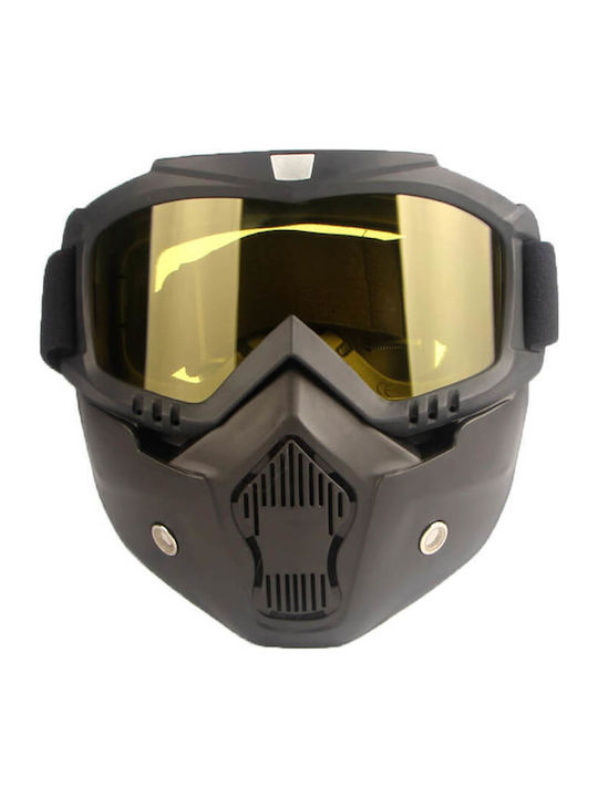 Edman Ski & Snowboard Goggles Kids Yellow with Lens in Yellow Color