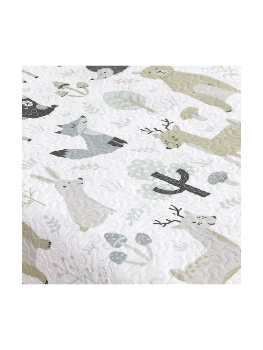 Lino Home Kids Quilt Single Grey 160x220cm