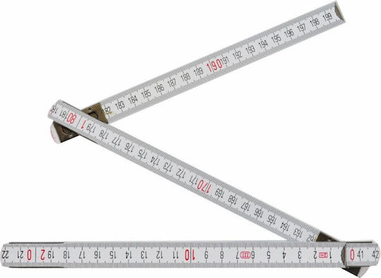 AW Tools Rabattabil Riglă Pliabilă din Lemn 2m