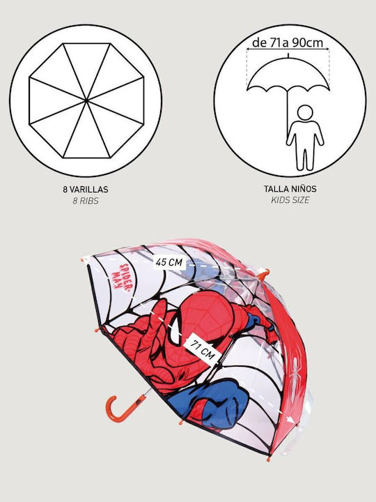 Spiderman Παιδική Ομπρέλα Μπαστούνι Κόκκινη 45εκ. Spiderman Παιδική Ομπρέλα Μπαστούνι Κόκκινη 45εκ.