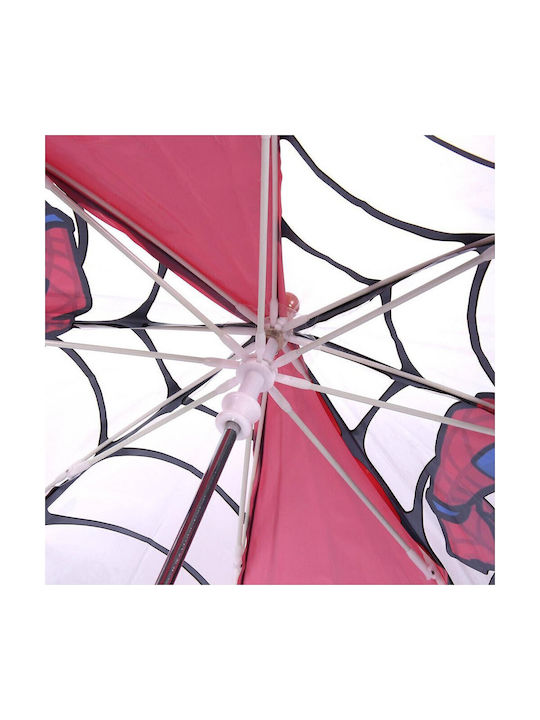 Spiderman Umbrelă pentru copii Baston roșie cu diametrul de 45cm.