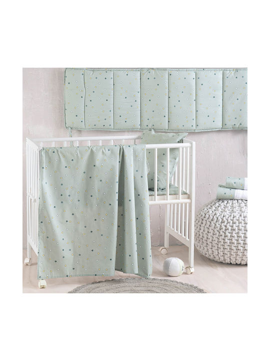 Rythmos Set Copertă de Pătuț cu Față de Pernă Blaze Green 110x160cm. Rythmos Set Copertă de Pătuț cu Față de Pernă Blaze Green 110x160cm.