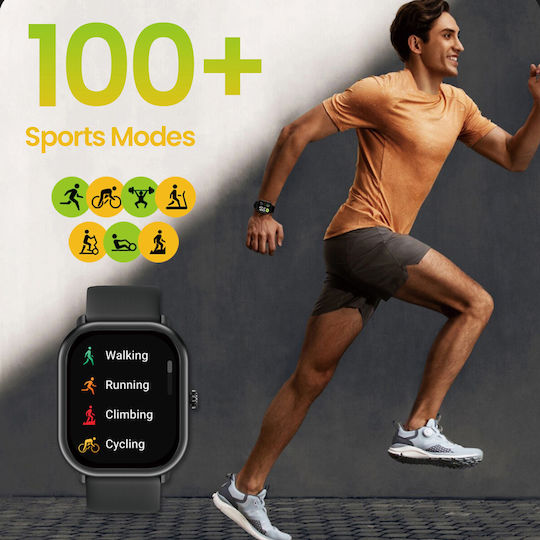 Zeblaze GTS 3 Pro 46mm Smartwatch with Heart Rate Monitor (Black)