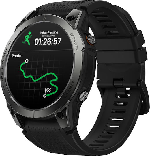 Zeblaze Stratos 3 Pro Aluminium 46mm Smartwatch mit Pulsmesser (Schwarz)