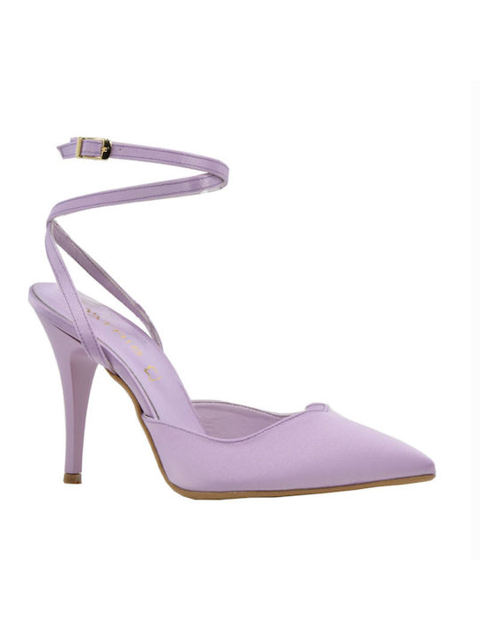 Women's pumps Piedini 935 lilac satin