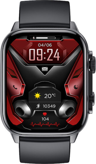 XO J9 Smartwatch with Heart Rate Monitor (Black)