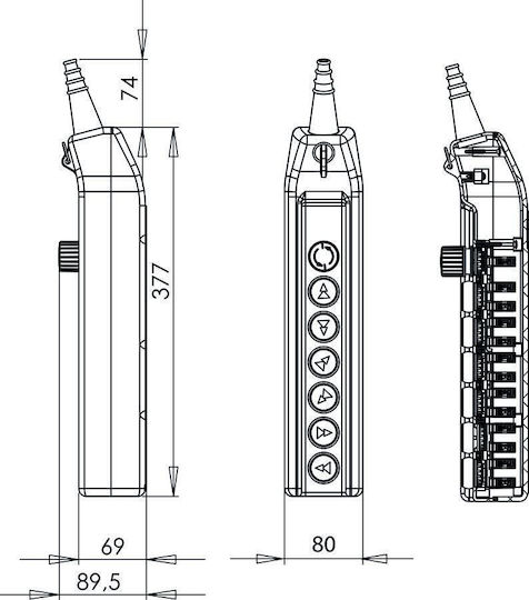 Spamel Notfall-Taster Industrie-Typ PKS-8W02