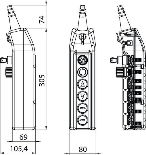 Spamel Industrial Push Button PKS-6W04
