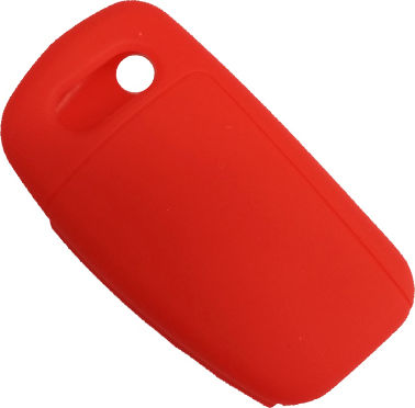 Car Key Cover Case made of with 3 Buttons for Audi in Red Color