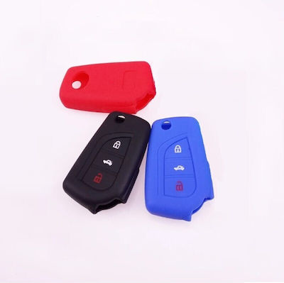 Car Key Cover Case made of with 3 Buttons for Toyota in Black Color