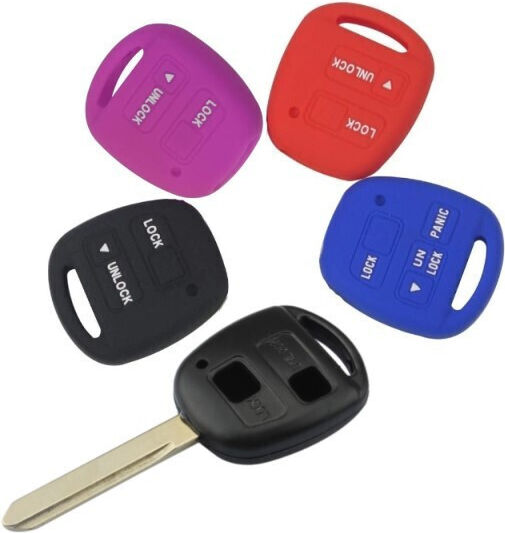 Car Key Cover Case made of with 2 Buttons for Lexus / Daihatsu / Toyota in Blue Color
