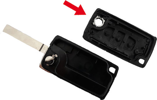 Foldable Car Key Shell with Blade with 3 Buttons for Peugeot / Citroen