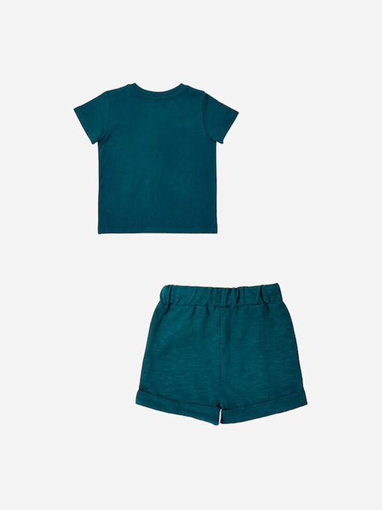 Tuc Tuc Kids Set with Shorts Summer 2pcs Green