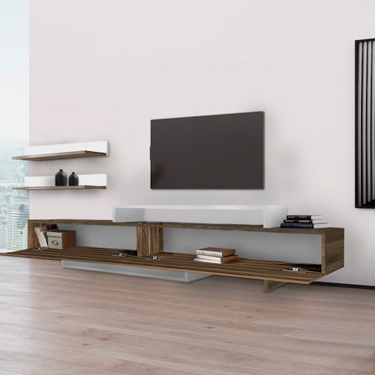 Nirvana Επιδαπέδιο Καρυδί - Λευκό 180x31.3x41.7εκ. Nirvana Επιδαπέδιο Καρυδί - Λευκό 180x31.3x41.7εκ.