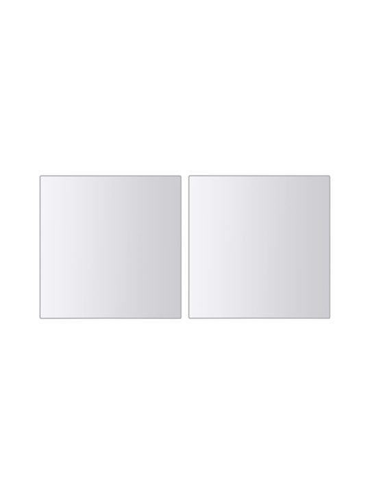 vidaXL Wall Mirror with Silver Glass Frame 20.5x20.5cm 16pcs