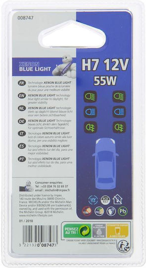 Michelin Λάμπες Αυτοκινήτου H7 Xenon Γαλάζιο 12V 55W