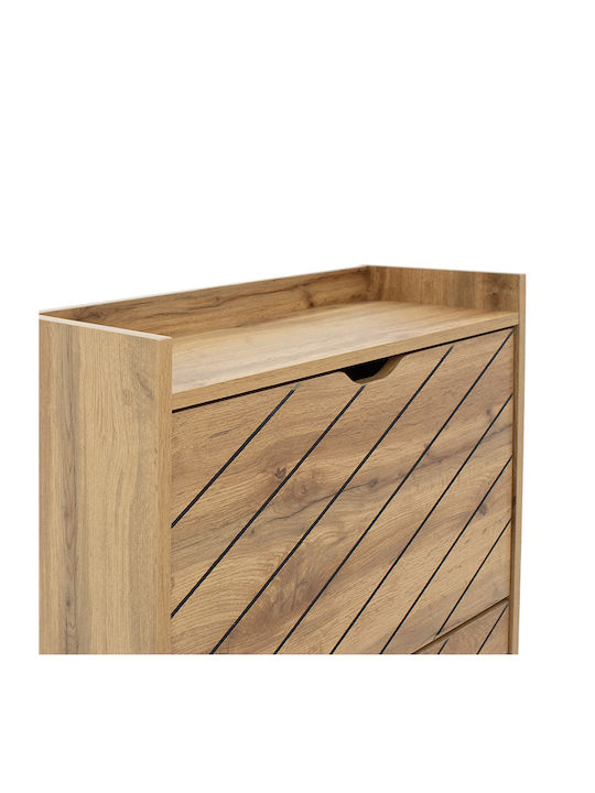 Thelma Wooden Shoe Organizer Beige 60x23.8x131.6cm