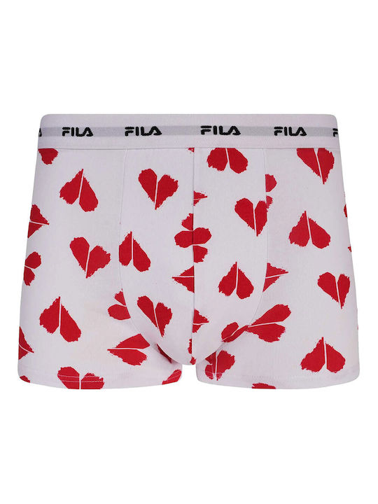 Fila Men's Boxers White Black with Patterns 2Pack