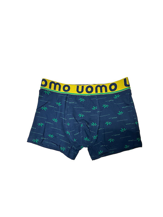 Uomo Herren Boxershorts Mehrfarbig mit Mustern 3Packung