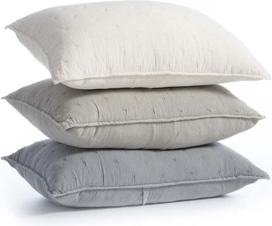 Nef-Nef Homeware Elements Kissenbezug-Set Oxford Gesteppt Grey 52x72cm.