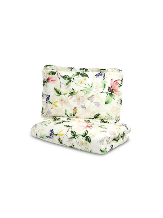 Sensillo Set Copertă de Pătuț cu Față de Pernă Magnolia 100x135cm. Sensillo Set Copertă de Pătuț cu Față de Pernă Magnolia 100x135cm.