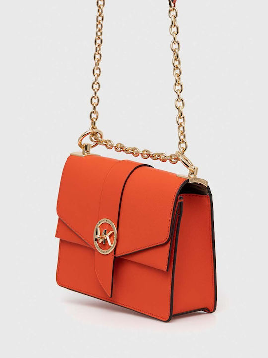 Michael Michael Kors Leather Handbag Orange 32s1ggrc0l