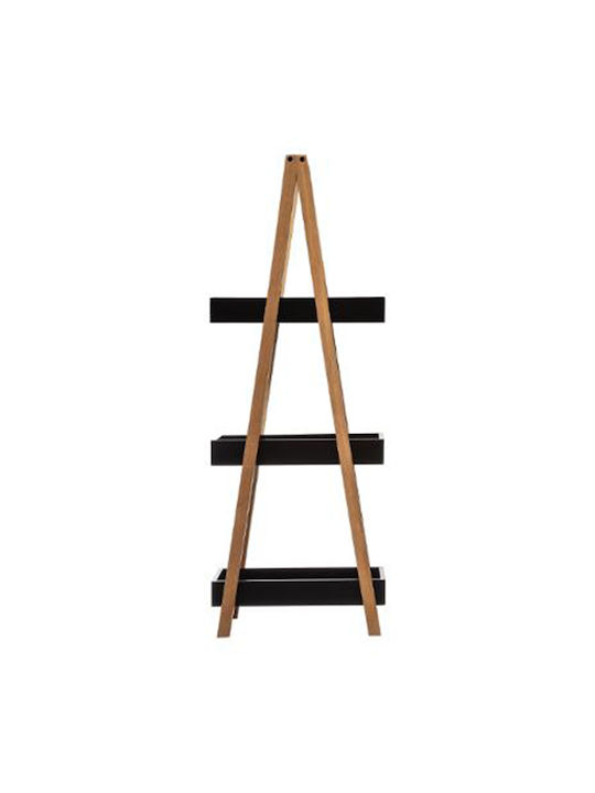 Shelving Unit Floor Nancy Natural-Black 30x18.5x82cm