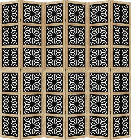 vidaXL Dekorativer Raumteiler Hölzernes mit 6 Paneelen 210x220cm